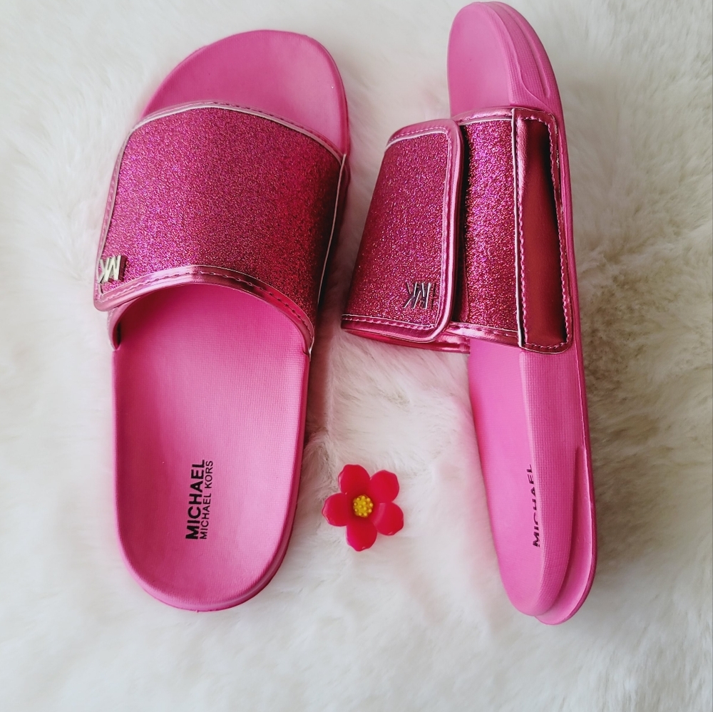 New Michael Kors Reddy-DD Slippers Flip Flops